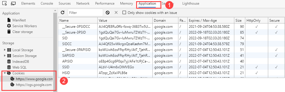 Файлы cookie Google.com