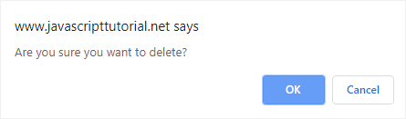 javascript подтверждение